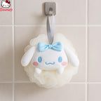 1pc Boule de Bain Chien Cannelle Sanrio Kuromi - Éponge Exfoliante Douce avec Mousse Abondante et Massage, Design Mignon de Dessin Animé & Anneau Suspendu Couleur Aléatoire pour le Frottement du Dos, Accessoire de Douche & Bain