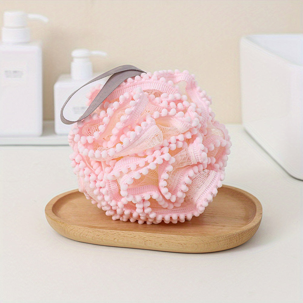 Globe de bain à bulles, fleur de bain, ultra-doux, pour femmes, grande taille, adorable, non détachable, produit de bain haut de gamme et polyvalent