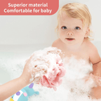 Ensemble de 4 éponges exfoliantes pour le spa à domicile, idéales pour la douche, avec boule de bain en filet, brosse pouf, et éponge de gommage pour le visage et le corps, pour une mousse abondante et onctueuse.