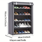 1pc Modern Metal Shoe Rack Organizer - Multipurpose, Rectangle, Dustproof, Breathable, Non-Waterproof, Space-Saving with Ample Shelving for Home Organization, Box,Cabinet,Rack for Outdoor Storage