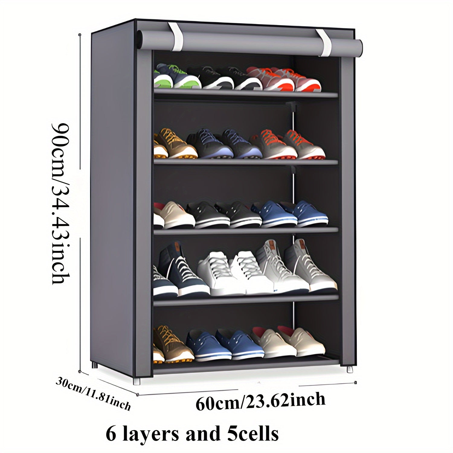 1pc Modern Metal Shoe Rack Organizer - Multipurpose, Rectangle, Dustproof, Breathable, Non-Waterproof, Space-Saving with Ample Shelving for Home Organization, Box,Cabinet,Rack for Outdoor Storage