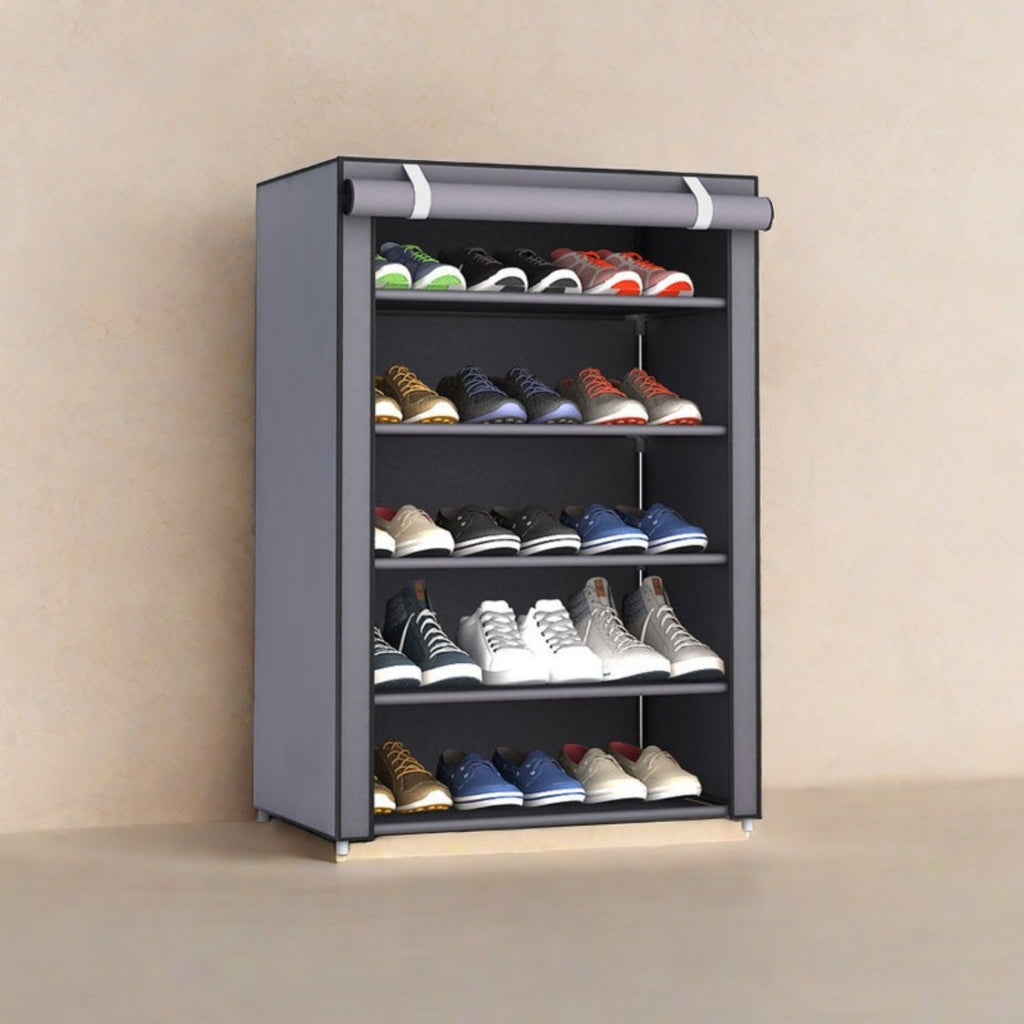 1pc Modern Metal Shoe Rack Organizer - Multipurpose, Rectangle, Dustproof, Breathable, Non-Waterproof, Space-Saving with Ample Shelving for Home Organization, Box,Cabinet,Rack for Outdoor Storage