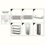 1pc Modern Metal Shoe Rack Organizer - Multipurpose, Rectangle, Dustproof, Breathable, Non-Waterproof, Space-Saving with Ample Shelving for Home Organization, Box,Cabinet,Rack for Outdoor Storage