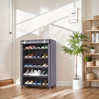 1pc Modern Metal Shoe Rack Organizer - Multipurpose, Rectangle, Dustproof, Breathable, Non-Waterproof, Space-Saving with Ample Shelving for Home Organization, Box,Cabinet,Rack for Outdoor Storage