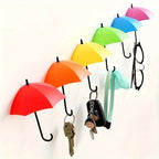 Crochets Multifonctionnels en Forme de Parapluie à Six Couleurs, Crochets de Clés Décoration Créative, Crochets Adhésifs Muraux, Décoration Murale de Chambre Familiale, Décoration Esthétique de Pièce