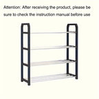 Space-Saving 4-Tier Shoe Organizer - Durable Metal and Plastic Dustproof Shoe Rack for Entryway, Bedroom, Living Room, Dormitory, with Vertical Storage Design, Shoe Storage Organize