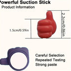 10pcs Crochets Muraux Élégants pour Pouce - Crochets Adhésifs Brillants Sans Clou, Installation Facile sans Perçage, Crochets Utilitaires en Plastique Durable Multicolore pour Dortoir, Cuisine, Chambre à Coucher, Design Ludique
