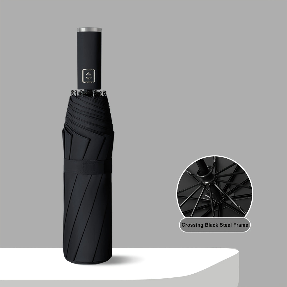 1pc Parapluie Pliant Automatique Xiaomi, Cadre en Fer à 10 Brides, Auvent en Tissu 190T, Coupe-Vent, Protection UV, Ouverture\u002FFermeture en Un Clic, Parapluie de Voyage Portable avec Poignée en Plastique