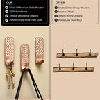 3pièces Crochets Muraux En Bois Auto-Adhésifs Crochets de Manteau Multi-Fonction Pour Cuisine Salon Maison, Crochets Utilitaires