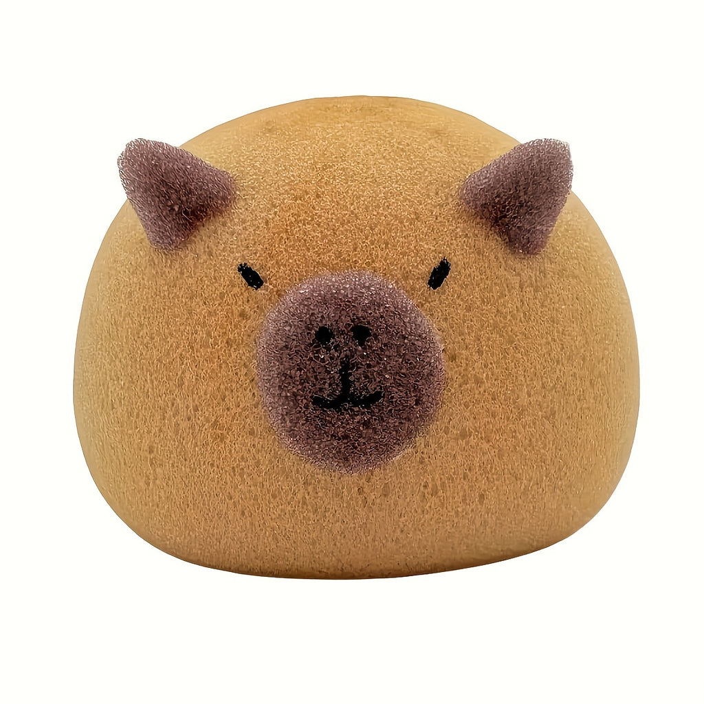 Boules de bain Kapibala 1\u002F2, éponges de douche douces et mignonnes, accessoires de bain pour le visage et le corps, cadeaux adorables en forme d'animaux