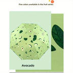 Parapluie à motif de citron - Parapluie de voyage pliable manuel avec protection UV, coupe-vent et imperméable, parapluie portable et léger, adapté aux femmes et aux hommes, peut être utilisé pour un anniversaire\u002FNoël, etc.