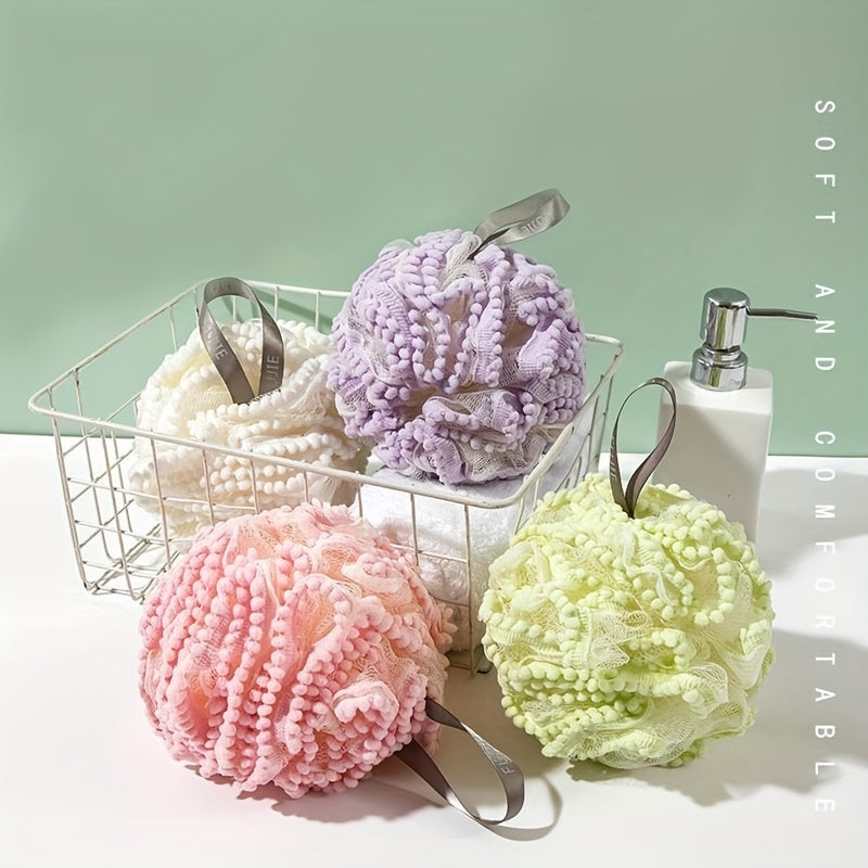 Globe de bain à bulles, fleur de bain, ultra-doux, pour femmes, grande taille, adorable, non détachable, produit de bain haut de gamme et polyvalent