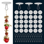 100pcs Crochets de Plafond Auto-Adhésifs Faciles à Installer - Crochets Muraux à Ventouse Métallique Ronds pour Décorations de Noël, Mariage & Anniversaire, Crochets Utilitaires