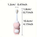 Brosse à dents souple à poils doux, design dinosaure, facile à nettoyer, pour enfants de 3 à 6 ans