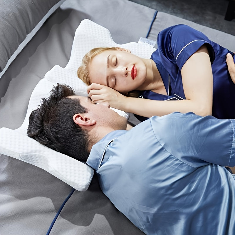 Oreiller Couple en Mousse à Mémoire de Forme Douce pour Voyage Confortable & Câlin - Polyester, Non-Électrique