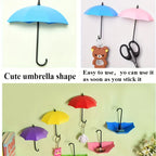 Crochets Multifonctionnels en Forme de Parapluie à Six Couleurs, Crochets de Clés Décoration Créative, Crochets Adhésifs Muraux, Décoration Murale de Chambre Familiale, Décoration Esthétique de Pièce
