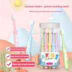 10pcs Brosses à Dents Douces pour 3-6 Ans - Poils en Nylon Ultra-Doux, Manches Colorées avec Lettres & Personnages A-Z, Doux sur les Gencives, Design Ergonomique pour l'Hygiène Buccale des Enfants, Soins Dentaires Amusants, Étui de Rangement Transparent