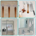 15pcs Crochets Adhésifs Forts - Étanches, Installation Facile pour Mur & Salle de Bain, Organisateur de Suspension Multifonctionnel Sans Couture, Crochets pour Salle de Bain, Crochets Utilitaires