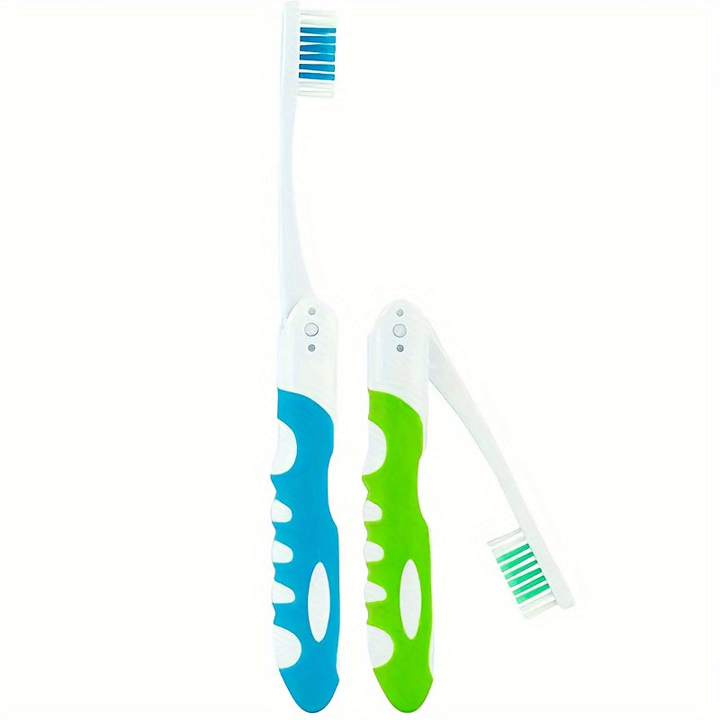 4 brosses à dents pliantes portables, couleurs aléatoires, poils souples, idéales pour camping, randonnée et voyage en sac à dos, essentiels de voyage
