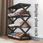 1pc Simple Shoe Rack - Easy Assembly Space-Saving Shoe Organizer with Multiple Compartments, Durable Plastic Shoe Storage for Home, Dorm, Entryway - Casual Style Shoe Cabinet