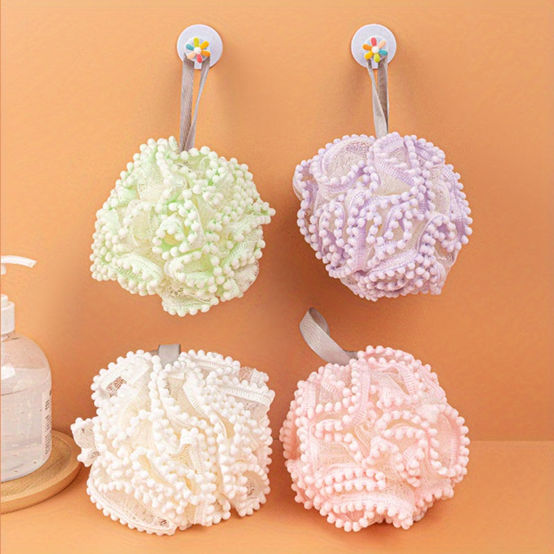 Globe de bain à bulles, fleur de bain, ultra-doux, pour femmes, grande taille, adorable, non détachable, produit de bain haut de gamme et polyvalent