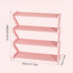 4-Tier Z-Shaped Shoe Rack – Space-Saving, Multi-Layer Storage Organizer for Bathroom, Dorm, or Small Apartment – Easy Assembly, Under 27\