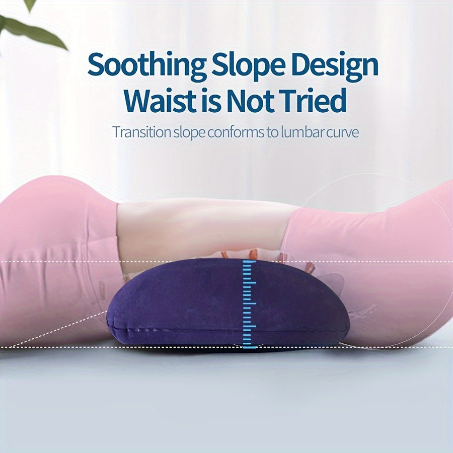 Oreiller gonflable ergonomique pour dormir, coussin lombaire réglable en mousse à mémoire de forme - oreiller convexe postérieur, adapté aux dormeurs sur le côté, dos et ventre, coussin pour voiture et canapé