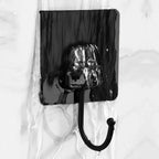 15 Crochets Adhésifs Noirs Robustes, Sans Perçage, Invisibles et Résistants à l'Eau et à la Rouille pour Objets Lourds, Installation Facile pour Cuisine ou Salle de Bain, Crochets Utilitaires