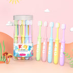 10pcs Brosses à Dents Douces pour 3-6 Ans - Poils en Nylon Ultra-Doux, Manches Colorées avec Lettres & Personnages A-Z, Doux sur les Gencives, Design Ergonomique pour l'Hygiène Buccale des Enfants, Soins Dentaires Amusants, Étui de Rangement Transparent