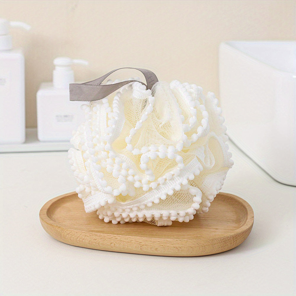 Globe de bain à bulles, fleur de bain, ultra-doux, pour femmes, grande taille, adorable, non détachable, produit de bain haut de gamme et polyvalent