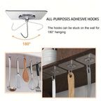 30pcs Crochets adhésifs transparents sans marques - Installation sans dommage, sans clou sur les murs, adaptés pour les cadres photo et les tuiles, fixation solide, compatible multi-surfaces, crochets utilitaires