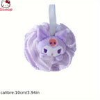 1pc Boule de Bain Chien Cannelle Sanrio Kuromi - Éponge Exfoliante Douce avec Mousse Abondante et Massage, Design Mignon de Dessin Animé & Anneau Suspendu Couleur Aléatoire pour le Frottement du Dos, Accessoire de Douche & Bain
