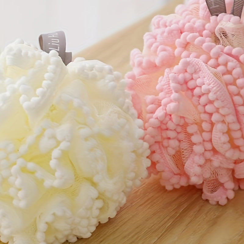 Globe de bain à bulles, fleur de bain, ultra-doux, pour femmes, grande taille, adorable, non détachable, produit de bain haut de gamme et polyvalent