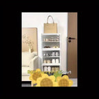 5-Tier Oversized Shoe Rack - Transparent Carbon Steel Modern Shoe Storage Organizer with Sturdy Metal Frame, Multi-Layer Design for Bedroom, Garage, Office - Space-Saving Durable Shoe Cabinet, Shoe Organizer Storage, Bedroom Organizer, Sleek Material